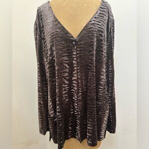 Single Button Stretch Velvet Top